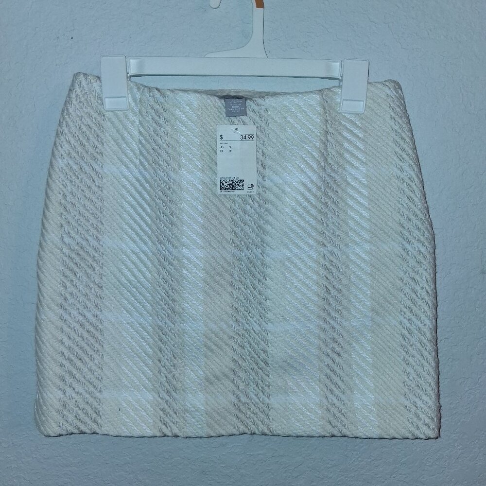 H&M Gold & Beige Mini Skirt Size M, NWT